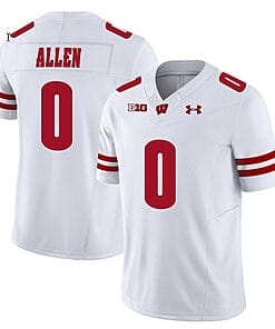 Braelon Allen Jersey #0 Wisconsin Badgers Vapor Limited College Football White