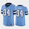 British Brooks Jersey #34 North Carolina Tar Heels College Football All Stitched Blue