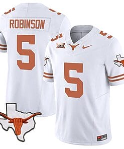 Bijan Robinson Jersey #5 Texas Longhorn Vapor Limited College Football White