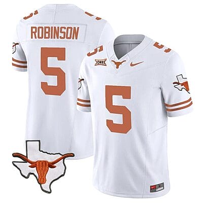 Bijan Robinson Jersey #5 Texas Longhorn Vapor Limited College Football White