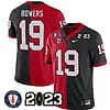 Brock Bowers Jersey #19 Georgia Bulldogs Football 2023 and Vince Dooley Patch Split Red Black All Stitched