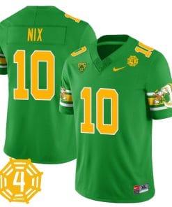 Bo Nix Jersey #10 Oregon Ducks Honor Spencer Webb Patch Football Green
