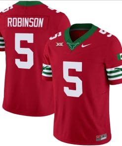 Bijan Robinson Jersey #5 Texas Longhorns Mexico Vapor College Football Red