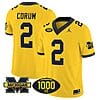Blake Corum Jersey #2 Michigan Wolverines 1000 Wins Patch Vapor Limited Football Maize