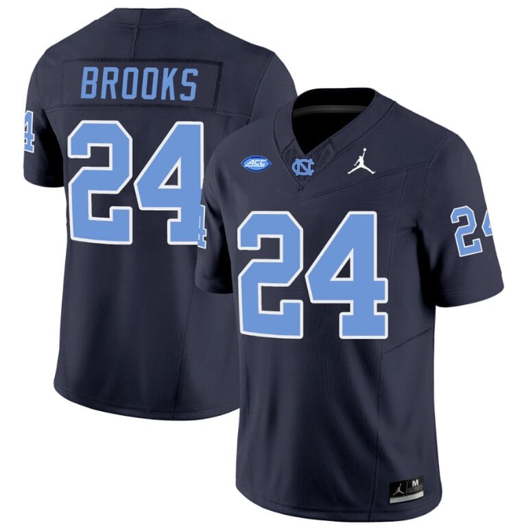 British Brooks Jersey #24 North Carolina Tar Heels Vapor Limited College Football Navy