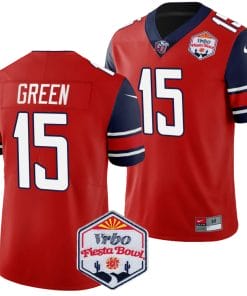 Brylan Green Jersey #15 Liberty Flames Fiesta Bowl Patch 2024 Football Red