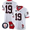 Brock Bowers Jersey #19 Georgia Bulldogs Football Vince Dooley Patch Georgia Map White All Stitched