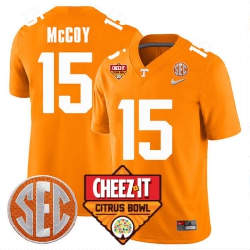 Bru McCoy Jersey #15 Tennessee Volunteers Football Cheez It Citrus Bowl Patch Orange