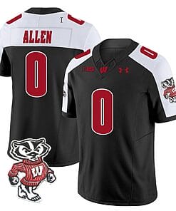Braelon Allen Jersey #0 Wisconsin Badgers Vapor Limited College Football Black Alternate