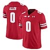 Braelon Allen Jersey #0 Wisconsin Badgers Vapor Limited College Football Red