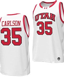 Branden Carlson Jersey #35 Utah Utes College Basketball 2023-24 Replica White