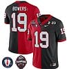 Brock Bowers Jersey #19 Georgia Bulldogs Football 2023 Champions and Vince Dooley Patch Split Red Black All Stitched