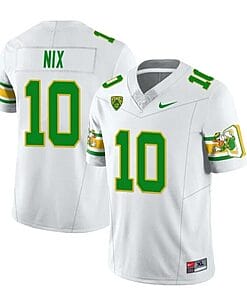 Bo Nix Jersey #10 Oregon Ducks Mighty Oregon 1984 Football Throwback White All Stitched