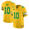 Bo Nix Jersey #10 Oregon Ducks ‘Mighty Oregon’ Throwback College Football Uniforms Yellow