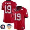 Brock Bowers Jersey #19 Georgia Bulldogs Orange Bowl Patch Football Stitched Red