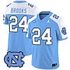 British Brooks Jersey #24 North Carolina Tar Heels Vapor Limited College Football Blue Alternate