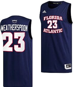 Brandon Weatherspoon Jersey #23 FAU Owls College Basketball Replica Navy
