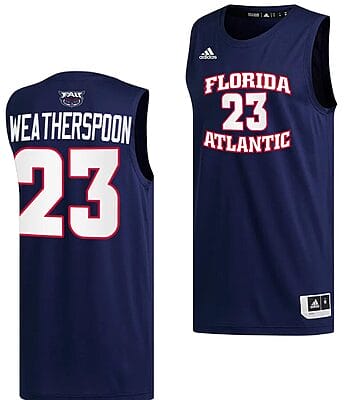 Brandon Weatherspoon Jersey #23 FAU Owls College Basketball Replica Navy