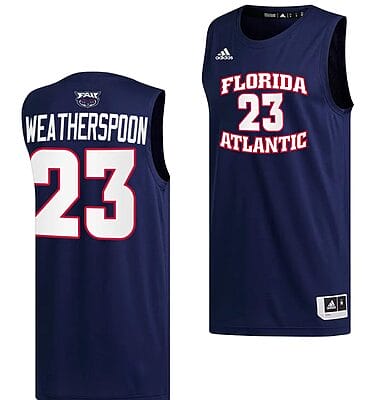 Brandon Weatherspoon Jersey #23 FAU Owls College Basketball Replica Navy
