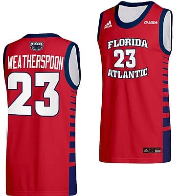 Brandon Weatherspoon Jersey #23 FAU Owls College Basketball Replica Red