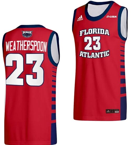 Brandon Weatherspoon Jersey #23 FAU Owls College Basketball Replica Red