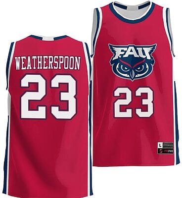 Brandon Weatherspoon Jersey #23 FAU Owls NIL Basketball Lightweight Red