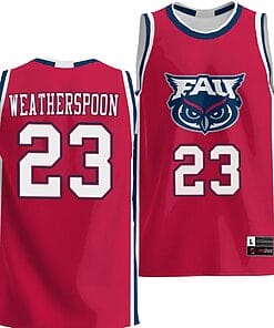 Brandon Weatherspoon Jersey #23 FAU Owls NIL College Basketball Lightweight Red