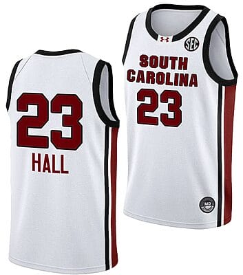 Bree Hall Jersey #23 South Carolina Gamecocks College Basketball 2023-24 White