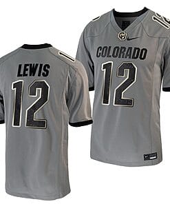 Brendon Lewis Jersey #12 Colorado Buffaloes College Football Untouchable Game Grey