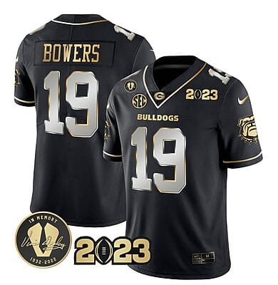 Brock Bowers Jersey #19 Georgia Bulldogs Football Black Limited All Stitched