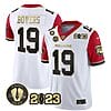 Brock Bowers Jersey #19 Georgia Bulldogs Football Red Sleeves All Stitched