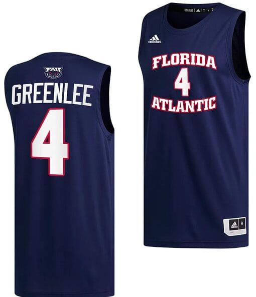 Bryan Greenlee Jersey #4 FAU Owls College Basketball Replica Navy
