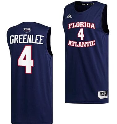 Bryan Greenlee Jersey #4 FAU Owls College Basketball Replica Navy