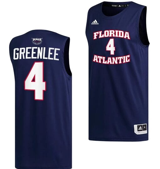 Bryan Greenlee Jersey #4 FAU Owls College Basketball Replica Navy