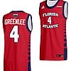 Bryan Greenlee Jersey #4 FAU Owls College Basketball Replica Red