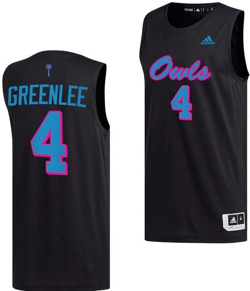 Bryan Greenlee Jersey #4 FAU Owls College Basketball Replica Uniform Black