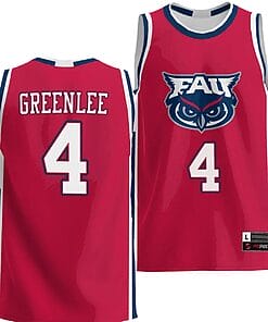 Bryan Greenlee Jersey #4 FAU Owls NIL Basketball Lightweight Red