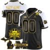 Custom Michigan Wolverines Jersey Name and Number 2023 Big Ten Champions Patch Gold Alternate