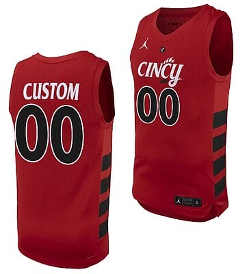 Custom Cincinnati Bearcats Jersey Name and Number College Basketball Replica 2023-24 Red