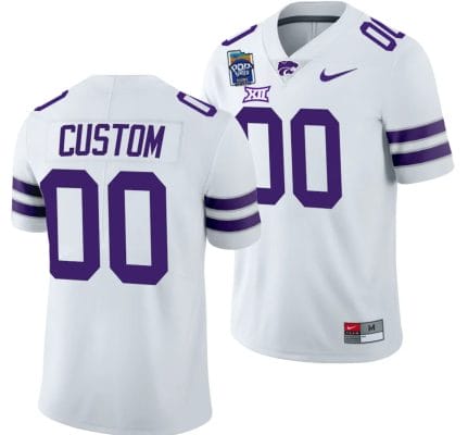 Custom Kansas State Wildcats Jersey Name and Number 2023 Pop-Tarts Bowl Football White