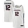 Chase Coleman Jersey #12 Virginia Cavaliers College Basketball Stitched White