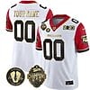 Custom Georgia Bulldogs Jersey Name and Number Football 2023 Back To Back Champions Vince Dooley Patch Red Sleeves All Stitched