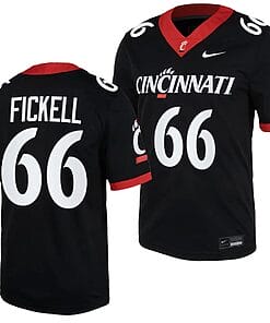 Cincinnati Bearcats Landon Fickell Jersey #66 Black 2023 Replica College Football
