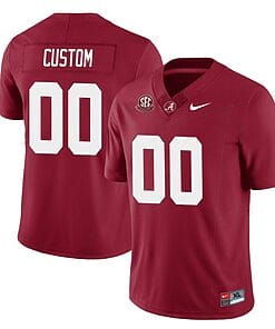 Custom Alabama Jersey Name and Number Football College SEC Graduate Patch Crimson All Stitched