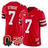 CJ Stroud Jersey #7 Ohio State Buckeyes College Football Stitched Logo Patch Scarlet