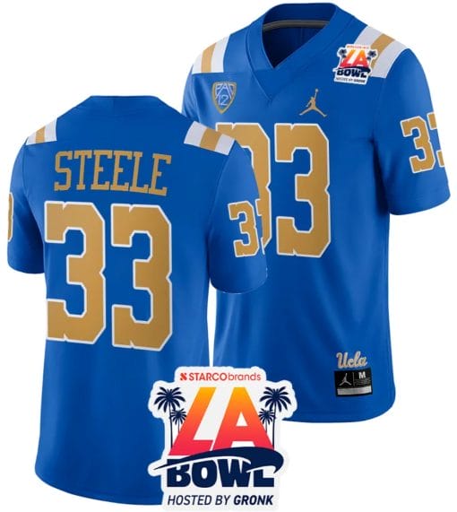 Carson Steele Jersey #33 UCLA Bruins 2023 LA Bowl College Football Blue