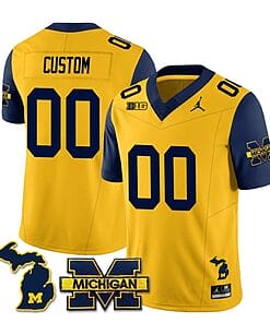 Custom Michigan Wolverines Jersey Special Name and Number College Football 2023 Stitched Navy Sleeves