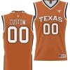 Custom Texas Longhorns Jersey Name and Number NIL College Basketball Lightweight Orange