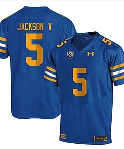 Cal Bears Jackson V Jersey #5 College Football 2023 Stitched Royal