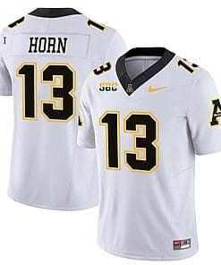 Christan Horn Jersey #13 Appalachian State Mountaineers Vapor Limited College Football White